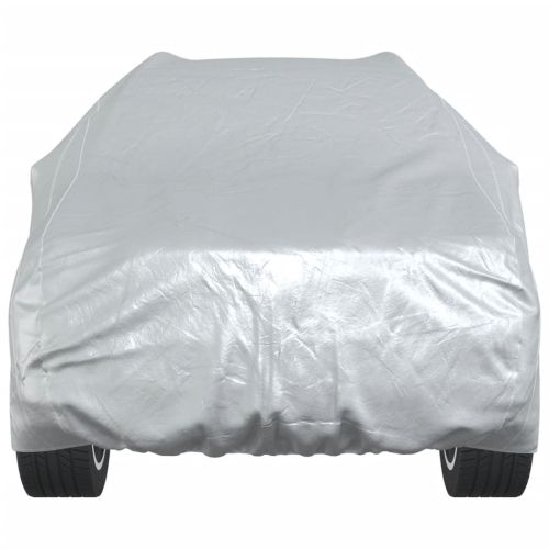 Покривало за кола, за SUV, с каишки, цяло, сребрист, M, PEVA