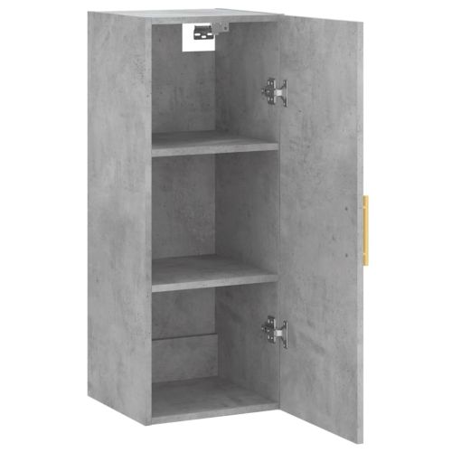 Стенен шкаф бетонно сив 34,5x34x90 см