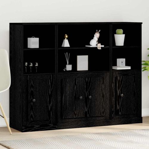 Висок шкаф Черния дъб 132 x 35,5 x 103,5 см Инженерна дървесина
