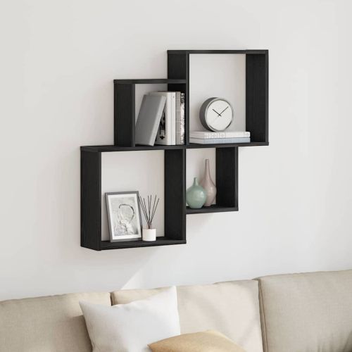 Стенен рафт Монтиране на стена Черния дъб 80 x 15 x 78,5 см
