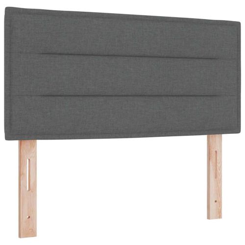 Легло с пружинирана основа Тъмносив 80 x 200 cm текстил