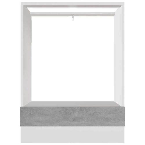 Шкаф за фурна "Рига", бетонно сив, 60x46x81,5 см, инженерно дърво