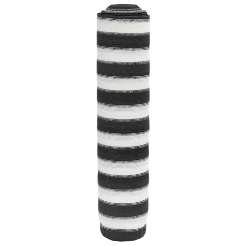 Засенчваща мрежа антрацит и бял 1,5x10 м HDPE 150 г/м²