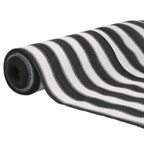 Засенчваща мрежа антрацит и бял 1,5x10 м HDPE 150 г/м²