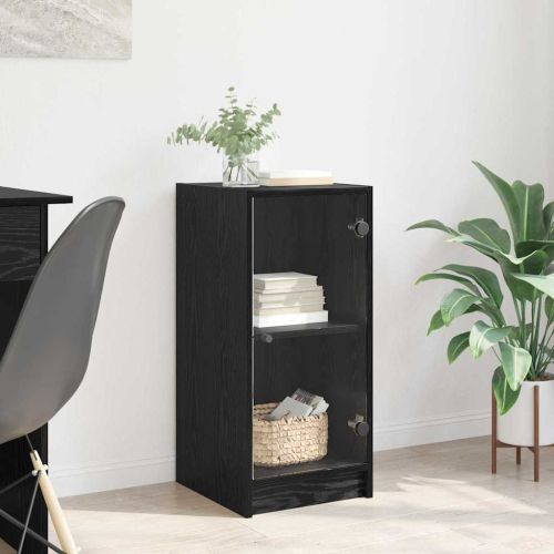 Служебен шкаф Черен дъб 35 x 37 x 76 см Инженерна дървесина