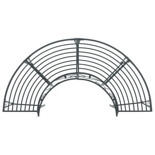 Дървесен бенч 4 -местен 160 x 80 x 89 см steel Сребристо сиво