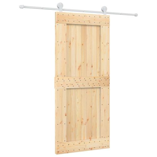 Преплъзваща се врата Естествено и бяло 90 x 210 cm