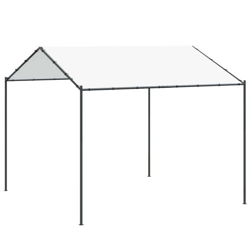 Шатра 4 x 4 x 2,6 м Бяло Стомана и полиester 180 gsm