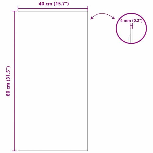 Стенни огледала Правоъгълна 40 x 80 cm закалено стъкло