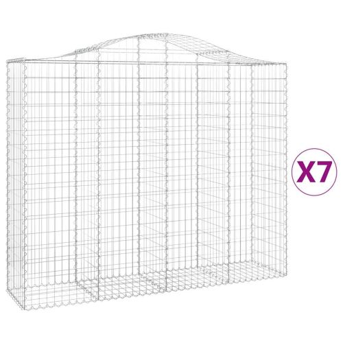 Габионни кошници арка 7 бр 200x50x160/180 см поцинковано желязо