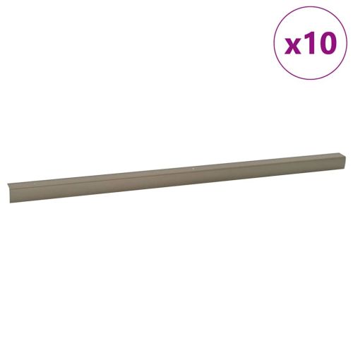 Профили за ръбове на стълби 10 бр. Шампанско 67 x 3 x 2 см