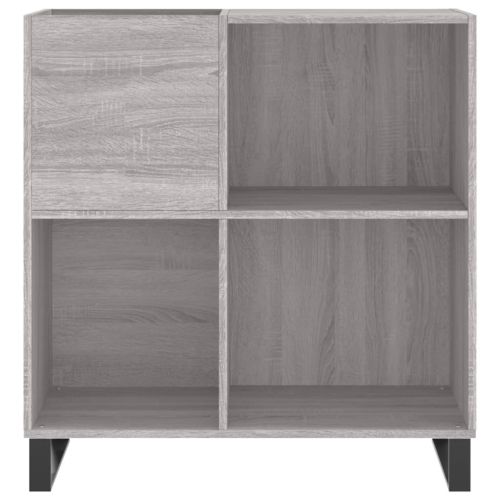 Шкаф за винилови плочи сив сонома 84,5x38x89 см инженерно дърво