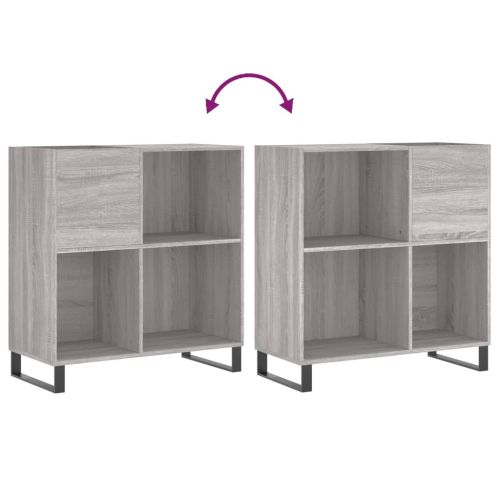 Шкаф за винилови плочи сив сонома 84,5x38x89 см инженерно дърво