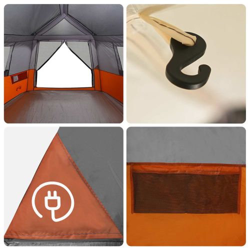 Незабавна палатка с дъждобран за 12 души с бързо освобождаване