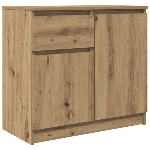 Бюфет с чекмеджета, дъб артизан 71x35x65 см Инженерна дървесина