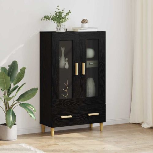 Висок шкаф Черния дъб 70 x 31 x 115 см Инженерна дървесина