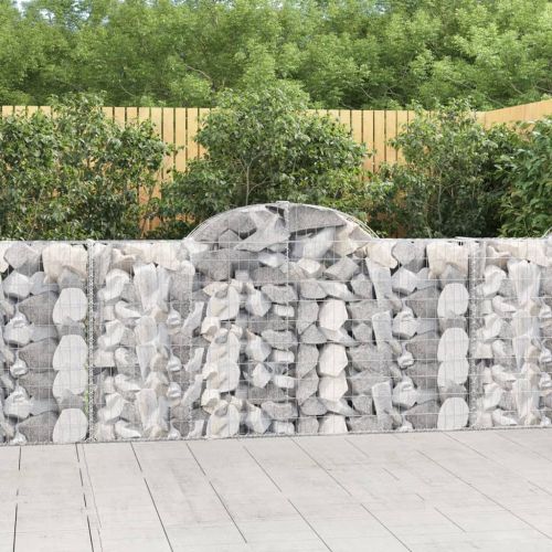 Габионни кошници арка 2 бр 200x30x100/120 см поцинковано желязо