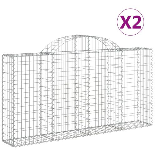 Габионни кошници арка 2 бр 200x30x100/120 см поцинковано желязо