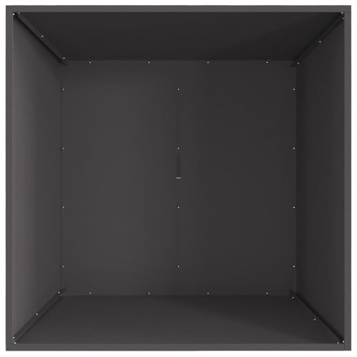 Котел за огън Черно 80 x 80 x 40 cm Кортенова стомана