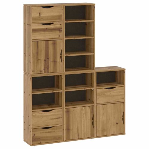 Странични шкафове 5 бр. ODDA 40x24x79 cm борово дърво масив