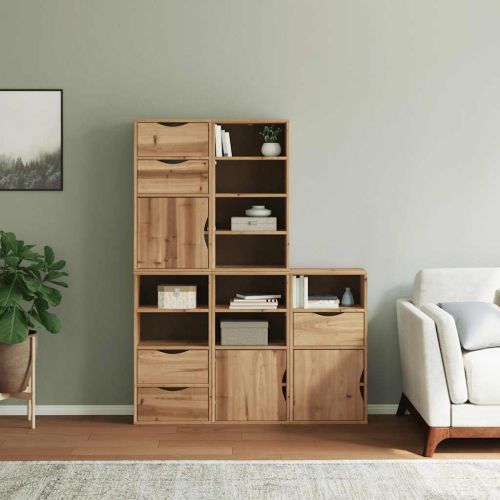 Странични шкафове 5 бр. ODDA 40x24x79 cm борово дърво масив