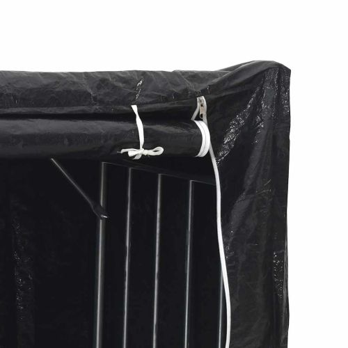 vidaxL Стойка за дърва за огрев с дъждобран, 200,5x80,5x110,5 см