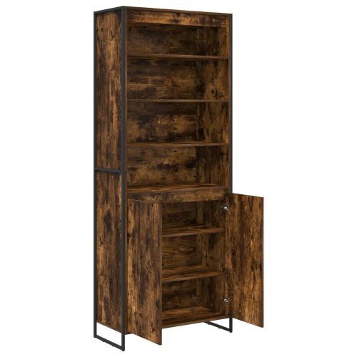 Високи шкафове Димящ дъб 79 x 36 x 200 см Инженерна дървесина