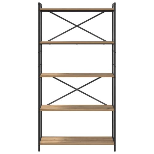 Рафт за книги 80 x 30 x 155 см Инженерна дървесина Дъб
