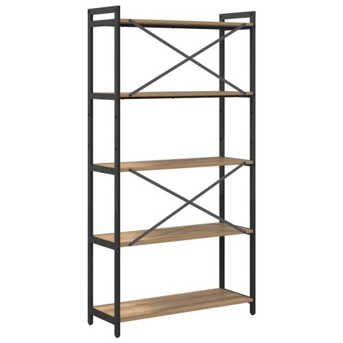 Рафт за книги 80 x 30 x 155 см Инженерна дървесина Дъб