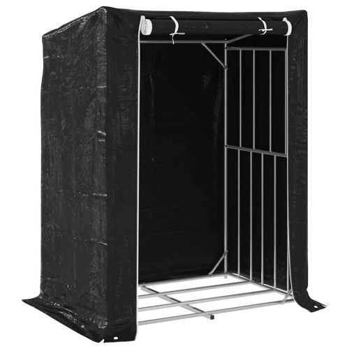 vidaxL Стойка за дърва за огрев с дъждобран, 150x100x200 см