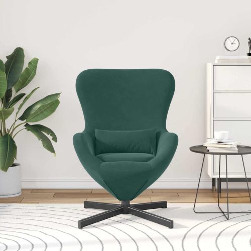 Стол яйце Тъмен зелен 63 x 73 x 90 см Кадифе