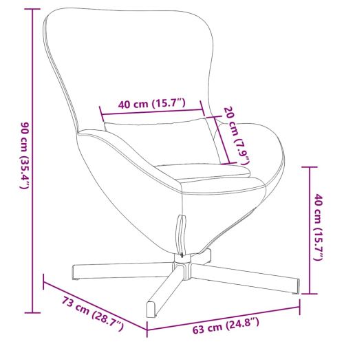 Стол яйце Тъмен зелен 63 x 73 x 90 см Кадифе
