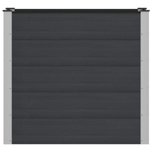 Градинска повдигната леха Черно 100 x 50 x 91 cm WPC и алуминий