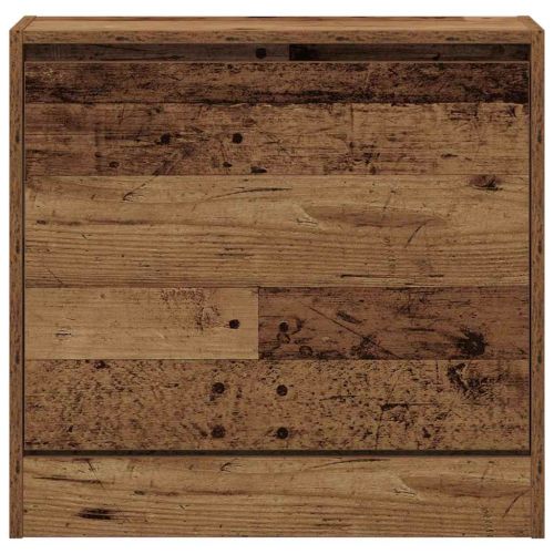 Шкаф за обувки 60 x 21 x 57 cm Инженерна дървесина Старо дърво