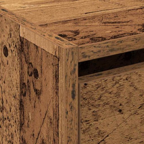 Шкаф за обувки 60 x 21 x 57 cm Инженерна дървесина Старо дърво
