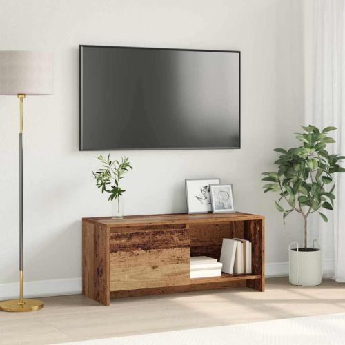 Комплект ТВ шкаф 90 x 35 x 40 см Старо дърво