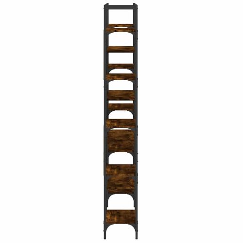 Етажерка за книги опушен дъб 155,5x24x166,5 см инженерно дърво