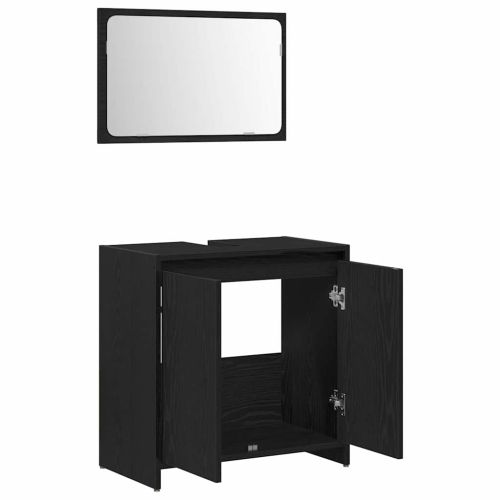 Шкаф за баня Черния дъб 60 x 33 x 60 см Инженерна дървесина