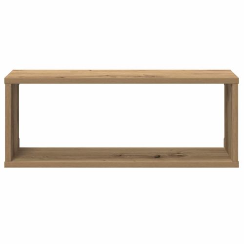 Стенни кубични рафтове, 2 бр, дъб артизан, 60x15x23 см