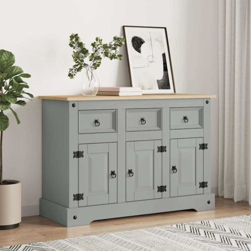 Бюфет Corona сив 112x43x78 см мексикански бор масив