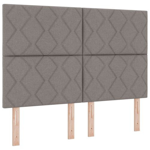 Отоман с матрак и LED с LED ленти Таупе 140 x 190 cm Текстил