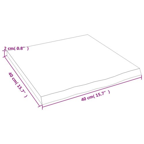 Плот за баня 40x40x2 см необработено масивно дърво