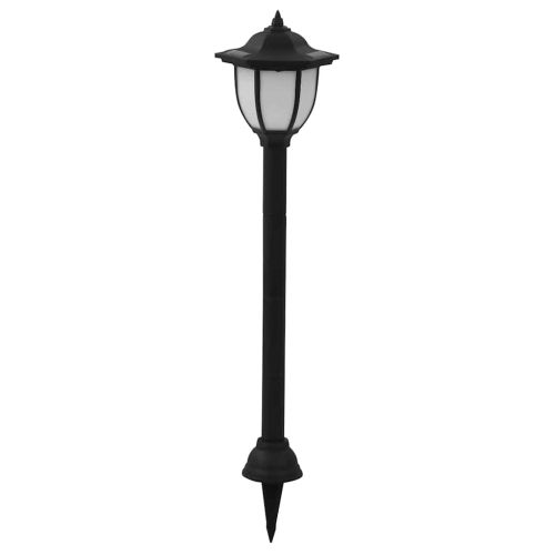 Градински соларни лампи, 3 бр, LED, черни
