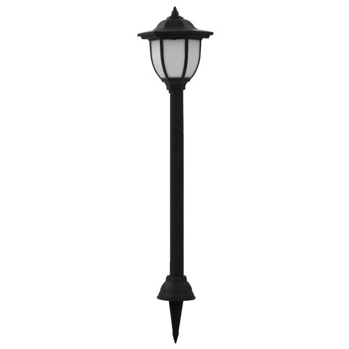 Градински соларни лампи, 3 бр, LED, черни