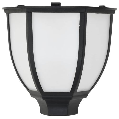 Градински соларни лампи, 3 бр, LED, черни