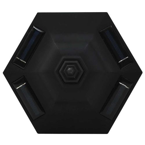 Градински соларни лампи, 3 бр, LED, черни