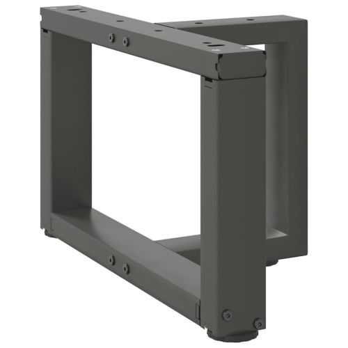 Крака за масичка за кафе, Т-образни, 2 бр., антрацит, 40x25x(30-31) см, стомана