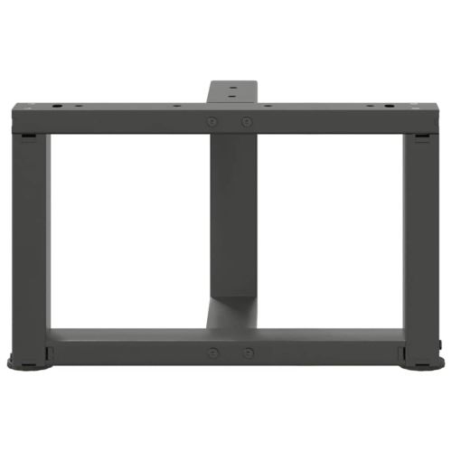 Крака за масичка за кафе, Т-образни, 2 бр., антрацит, 40x25x(30-31) см, стомана