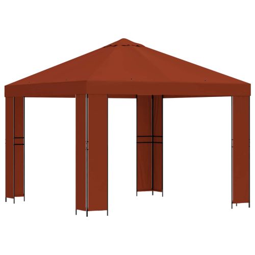 Шатра 3 x 3 m Теракота Полиестер и стомана 190 gsm