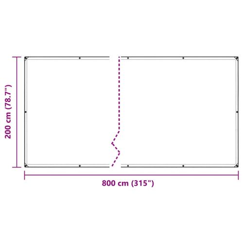 Прозрачен брезент с капси 2x8 m PVC